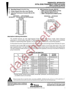 SN74AHC574DGVR datasheet  